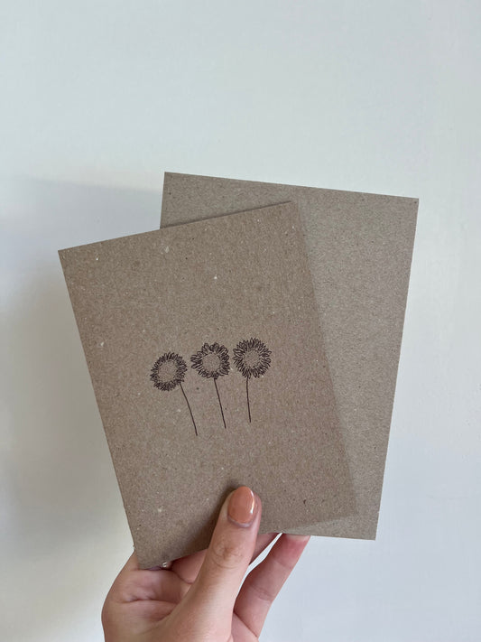 Simple Sunflowers - Greeting Card