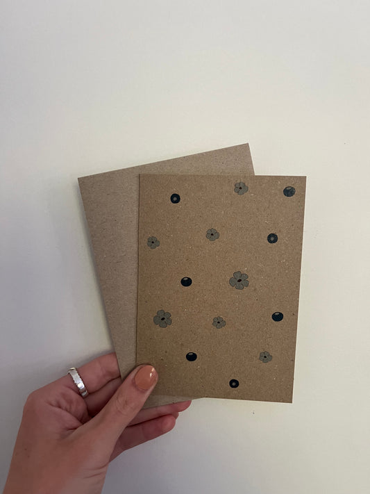 Buds and Blueberries - Greeting Card
