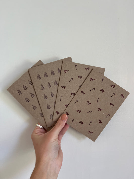 Festive Four Christmas Cards - Set of Four